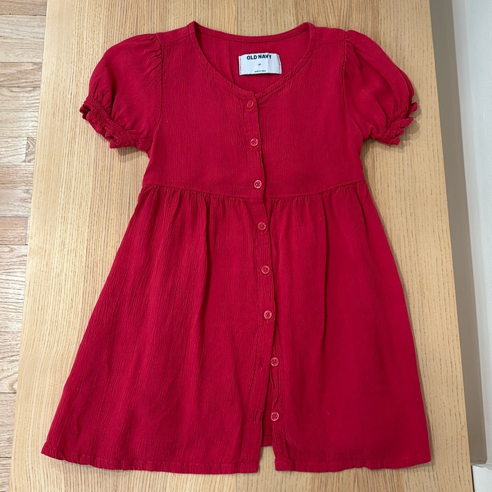 Old Navy button through cap sleeve summer dress 3T